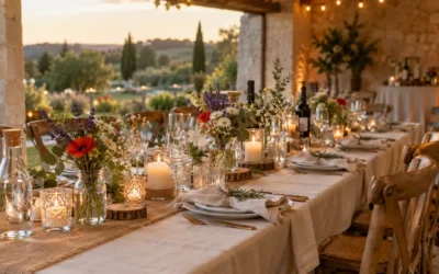 Décoration table mariage champêtre : 8 idées pour un dressage naturel